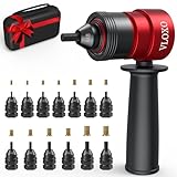 VLOXO Rivet Nut Drill Adapter for Electric Drill, Upgraded Rivet Gun Kit with 13 Different Iron Heads and 245Pcs Rivnuts Professional Rivet Nut Tool Kits Include Case