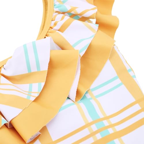 LIZENS Floral Ruffle One-Shoulder Girls' One-Piece Swimwear4