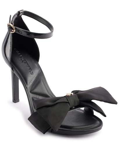 KARL LAGERFELD Women's Kenz Bow Evening Ankle Strap Heeled Sandal