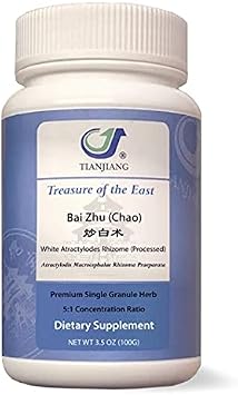 Treasure of The East, White Atractylodes Rhizome - Bai Zhu Chao 51 Concentrated Herbal Extract Granules, 100g