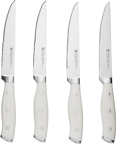 Henckels Forged Accent Razor-Sharp Steak Knife Set Of 4, White, German Engineered Knife Informed By Over 100 Years Of Mastery #TOP14
