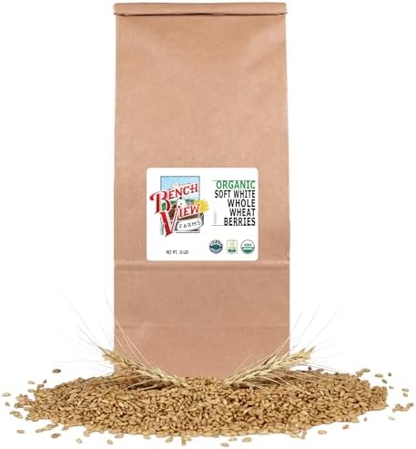 Organic Soft White Wheat Berries - 10lbs
