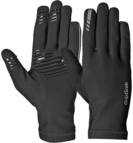 Gants de vélo fins GripGrab Insulator 2 Hi-Vis pour printemps et automne