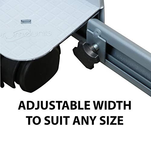 Image of Zureni Refrigerator Trolley with 360 Rotating Wheel Heavy Duty Adjustable Stand for Front or Top Load Washing Machine Fridge Dishwasher (Light Grey, Pack of 1)
