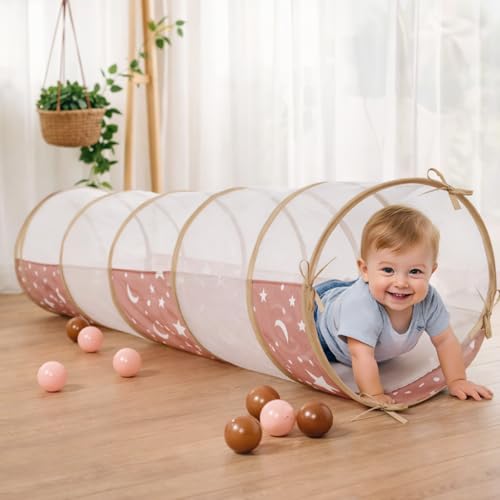 Kids Play Tunnel Tent for Toddlers 70 x 18 Baby Tunnel Crawl Indoor Play Tunnel for Kids to Crawl Through for Baby or Pet Indoor & Outdoor Toys for Backyard Playset