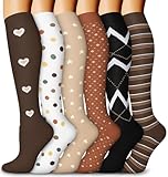 Compression Socks for Women and Men, Knee High Support Socks for Travel,Nurses,Flying