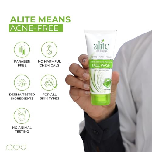 Image of Alite Neem & Aloe Vera Face Wash | Purify, Hydrate & Defend Against Acne | Gentle, Effective & Dermatologically Tested 70g