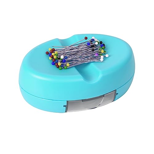 Dolstar Magnetic Pin Holder With 100 Pcs Plastic Head Pins, Magnetic Pincushion With Drawer For Sewing Quilting (Green) #TOP2