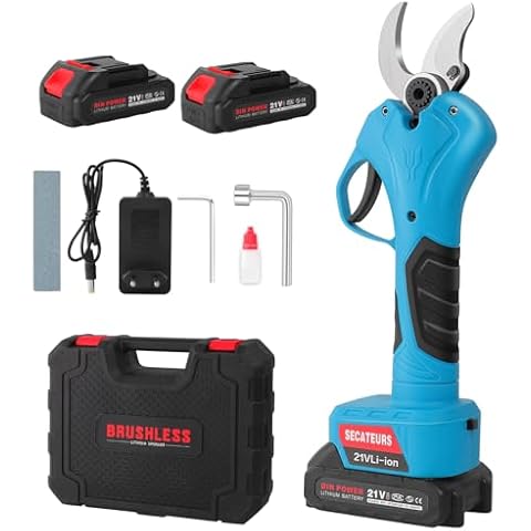 Electric Pruning Shears Cordless Professional Tree Branch Pruner with 2PCS 2.0Ah Rechargeable Batteries for Gardening Tree Trimming 1.2in Cutting Diameter Cover