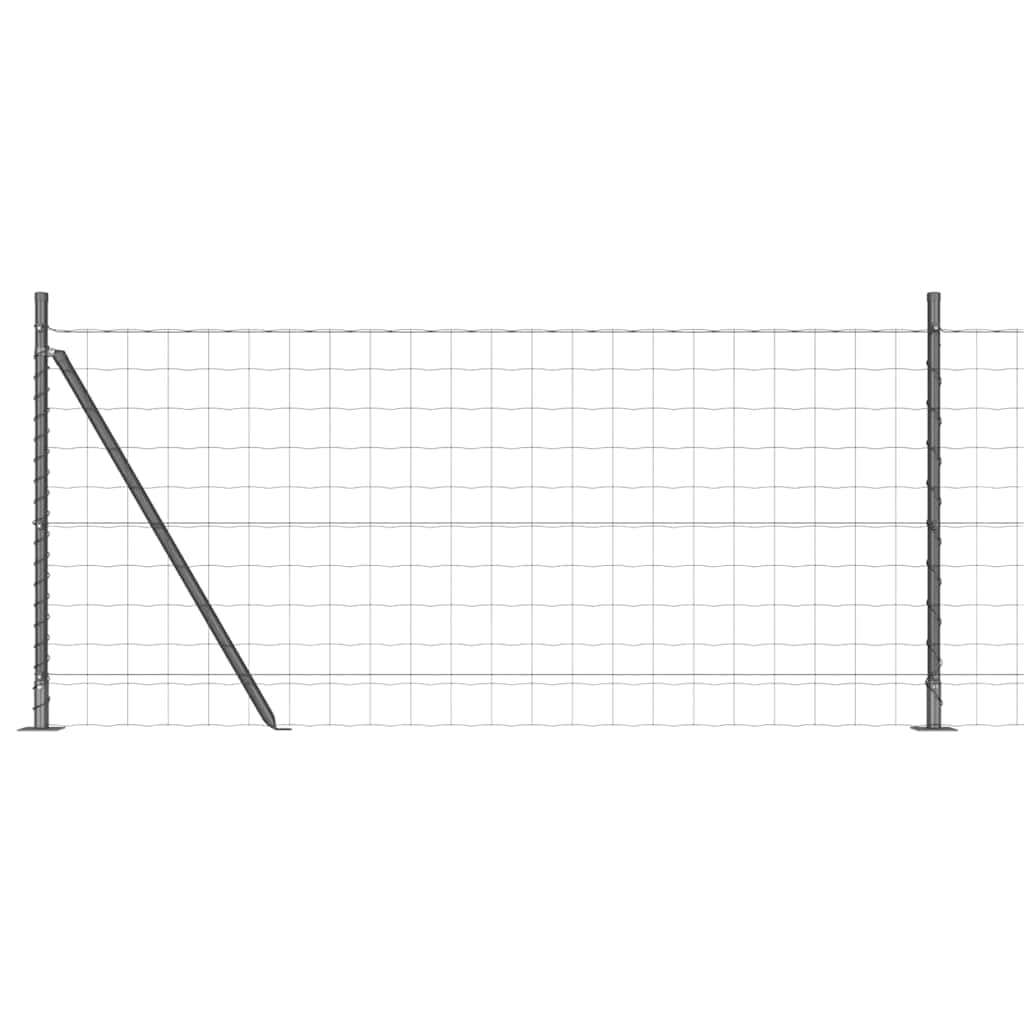 Grey Steel Fence Panels with Posts 0.8x25m Outdoor Garden Boundary Kit Modern Privacy Screen Weather Resistant Easy Assembly for Terrace or Pet Area