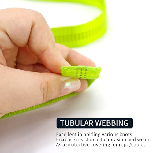 Image of NewDoar CE UIAA Certified 1 Inch Nylon Webbing Strap /Tubular Climbing Webbing - Heavy Duty Strap for Rescue, Climbing, Harnesses, Rock Work, & Firefighting