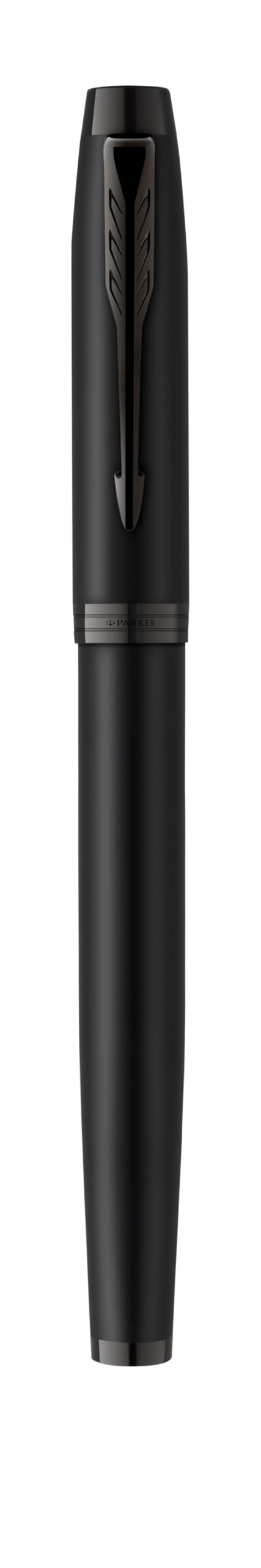 PARKER IM Professionals - Juego de bolígrafo y pluma estilográfica Achromatic con grabado, bolígrafo premium, caja de regalo, color negro mate