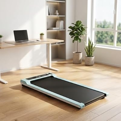 Under Desk Walking Pad, Compact Motorized Treadmill for Office and Home, Slim Quiet Design for Daily Movement, Space-Sav