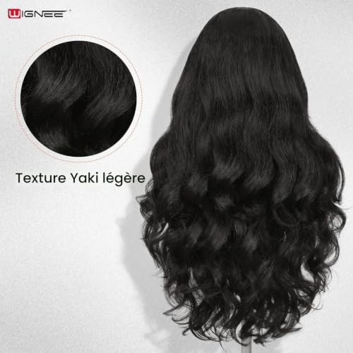 WIGNEE Perruque Yaki V Part Naturelle Boucle Retournée Usage Quotidien – vue 4