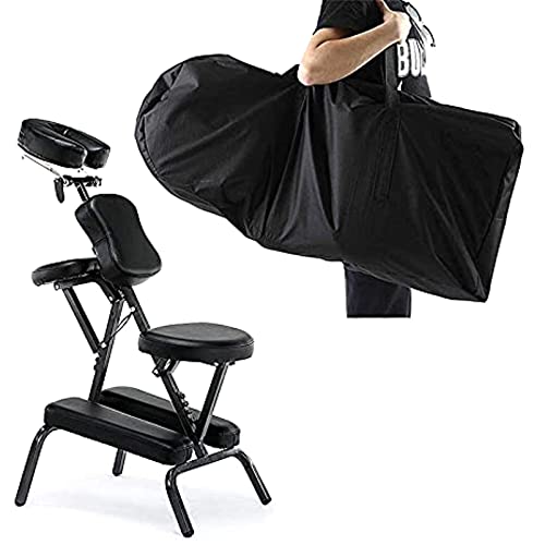 Folding Massage Chair, Portable Height Adjustable Tattoo Chair Therapy Chair with Anti-Slip Foot Pads & Carrying Bag, Ergonomic Face Spa Chair Beauty Chair for Tattoo Salon Beauty Massage