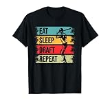 Fantasy Baseball Saying Eat Sleep Draft Repeat for Baseball T-Shirt