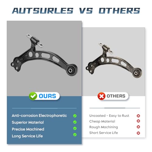 Front Lower Control Arm Assembly Passenger & Driver Left Right Side Suspension Kit Replacement for 1999-2003 Lexus RX300 ES300 Toyota Avalon Camry