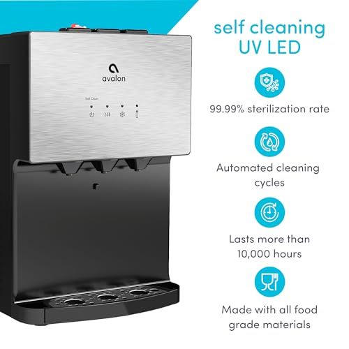 Image of Avalon A12 Countertop Bottleless Water Dispenser, 3 Temperatures, Self Cleaning, Stainless Steel