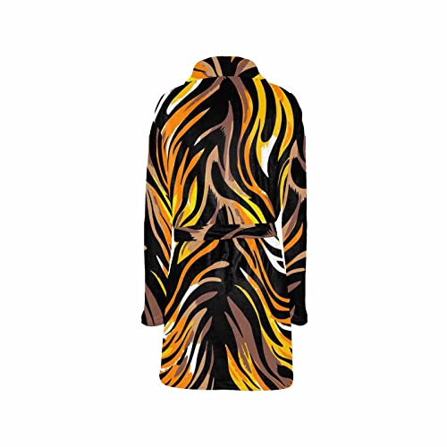 Interestprint Women Loungewear, Animal Print Pattern Knee Length Women's Floral Long Robes Party Robe Robe With Belt Tie Long Bathrobe Pajama Xs #TOP3