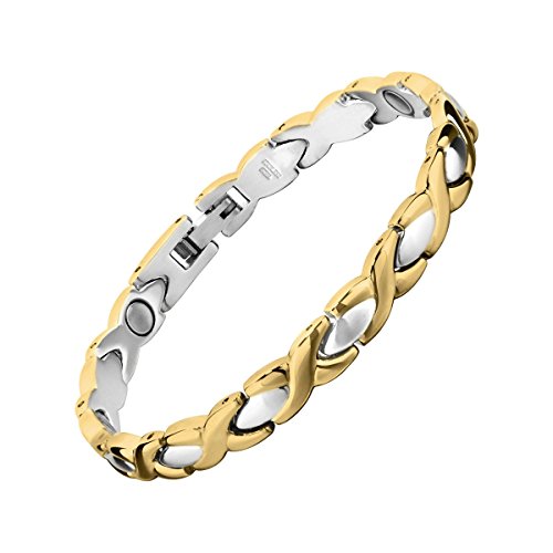 Preisvergleich Produktbild Magnohealth Magnetarmband, Edelstahl, starke Neodym-Magneten, 3 verschiedene Längen