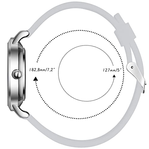 Boshiya Nurse Watch, Nursing Watch For Nurse, Medical Professionals And Students, Watch With Second Hand For Nurses Easy To Read Waterproof, Medical Watch12/24 Hour Display, Grey Silicone Band. #TOP1