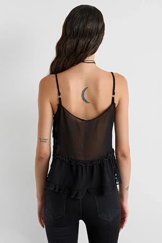 Ruffle Detail Tulle Blouse4