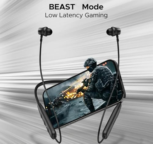 Image of XIAWAO Neckband for Rockerz 111 with 40H Playtime, Comfortable Fit, Noise Reduction Mic, Deep Bass Stereo Sound & Dual Pairing Technology (Black)