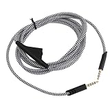 Hxenotropy Cavo di prolunga per cuffie da gaming, cavo di prolunga intrecciato per cuffie con controllo del volume, compatibile con Astro A10, A40 e A40TR; lunghezza 6,6 piedi, connettore da