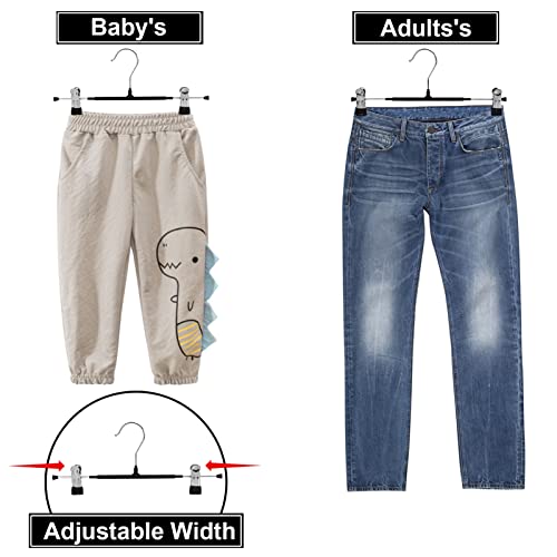 Pozean 30 Pack Pant Hangers With Clips - Pozean Skirt Hanger With Adjustable Clips, Clip Hangers Space Saving For Pants, Skirts, Jeans, Shorts, Kids Clothes And More thumb #2
