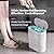 ELPHECO Bathroom Motion Sensor Trash can 2.5 Gallon Automatic Garbage Can, 9.5L Slim Plastic Smart Trash Bin with Lid, touchless Garbage can for Bedroom, Bathroom, Kitchen, Office, White