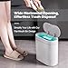 ELPHECO Bathroom Motion Sensor Trash can 2.5 Gallon Automatic Garbage Can, 9.5L Slim Plastic Smart Trash Bin with Lid Bathroom Decor, Sensor Garbage can for Bedroom, Kitchen, Office, White