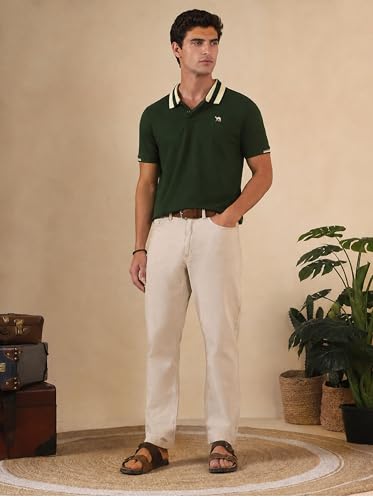 Image of Men's Polo - FYLTR Men's Regular Fit Polo T-Shirt with Contrast Tipping Collar - 100% Cotton | Soft Handfeel | Casual T-Shirts for Men