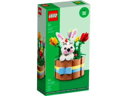 LEGO Osterkorb 40587 - Limited Edition, Osterhase als ideales Ostergeschenk für Kinder, Baustein-Konstruktionsspielzeug, Osterdeko zum Basteln