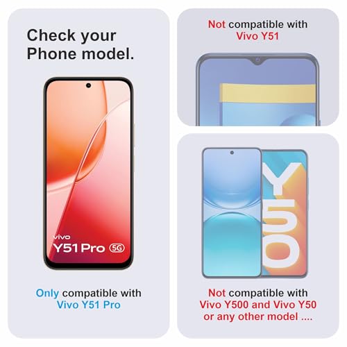 Image of Military-Grade Gorilla Tempered Glass For Vivo Y51 Pro (6.75 Inch) With Installation Kit | Edge to Edge Coverage | Black