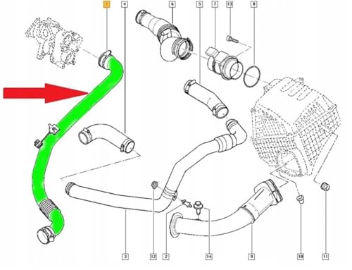 Durite intercooler turbo 8200488871 haute résistance Espace 4 - 2