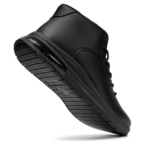 Image of LARNMERN Non Slip Work Boots for Mens Waterproof Chef Shoes