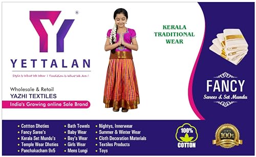 Image of Girls Traditional Silk Pavadai Sattai Lehenga Choli with Waist Belt | Ethnic Festival Wear for Girls, Perfect for Weddings, Pongal, Religious & Special Occasions