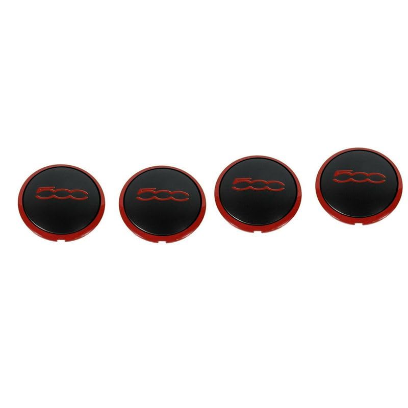 Lot de 4 cache-moyeux autocollants pour centre de roue 500C 500L 133 mm 68078419AC 68078421AC 51884863