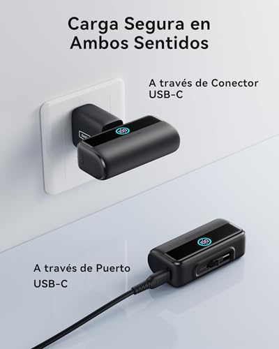 Cargador Ligero INIU para Viajes de 5500mAh y Conector USB C Integrado 6