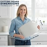 Cutting Board Non-Toxic, 304 Stainless Steel Cutting Board Double Sided, 13.66" x 9" Chopping Board for Kitchen, Dishwasher Safe Chopping Board for Meat, Vegetables or Fruit, Medium