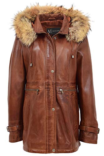 Manteau de sport en cuir cognac femme pour affronter le froid en ville avec style