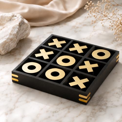 Juego de Mesa Tic Tac Toe Premium de Madera 10 Pulgadas miniatura 1