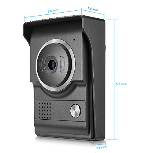 AMOCAM Video Intercom System, Wired 7 Inches Monitor Video doorphone Doorbell System,Video Door Phone HD Camera Kits Support Unlock, Monitoring, Dual-Way Intercom for Villa House Office Apartment by AMOCAM - Image 7