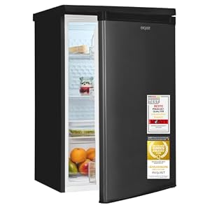 Exquisit Vollraumkühlschrank 126 l | Energieklasse C | leise 35 dB | LED-Beleuchtung | 55 cm breit | KS516-V-040C inoxlook-az | Inoxlook-az