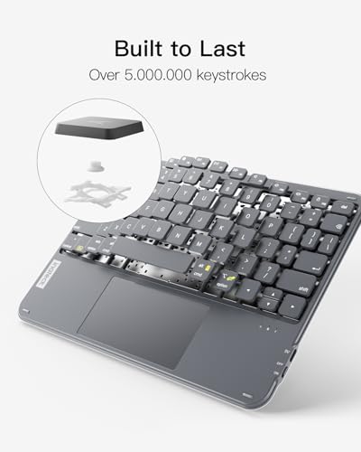 image for Inateck Bluetooth Keyboard with Touchpad, Ultra Slim and Portable Wire
