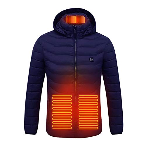 Beheizbare Jacke,Beheizte Jacke Damen Beheizbare Heizjacke USB Elektrische Heizjacke -8 Zone Heizung Wasserdichter Heizmantel