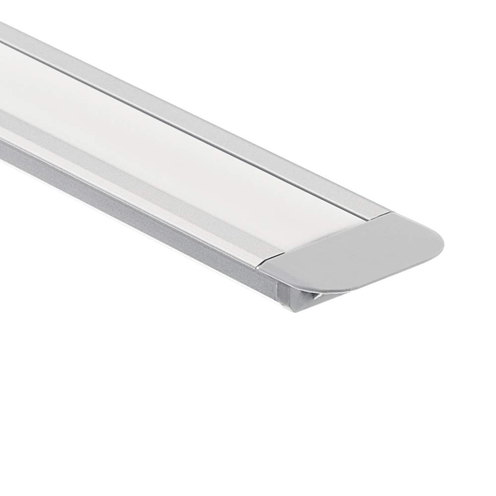 Kichler Lighting 1TEK1SWRC8SIL Ils Te Series - Shallow Well Recessed Channel Kit - With Utilitarian Inspirations - 0.25 Inches Tall By 1 Inches Wide,