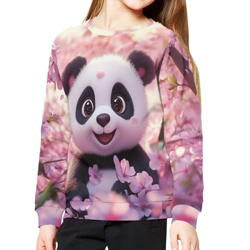 Girl's Cute Animal Print Sweatshirt Casual Long Sleeve Crewneck Pullover Tops T Shirt Size 6-16 T
