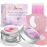 Bellisinno Eyelash Remover for Extensions 10g, Eyelash Extension Remover Rose Scent, Lash Remover for Lash Extensions with Eye Pads, Non-Irritating, No Residual Fast Remover Kit
