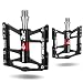 RockBros Advanved 4 Bearings Mountain Bike Pedals Platform Bicycle Flat Alloy Pedals 9/16" Black